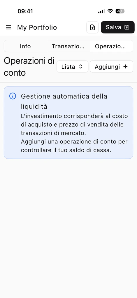 Gestione automatica della liquidita