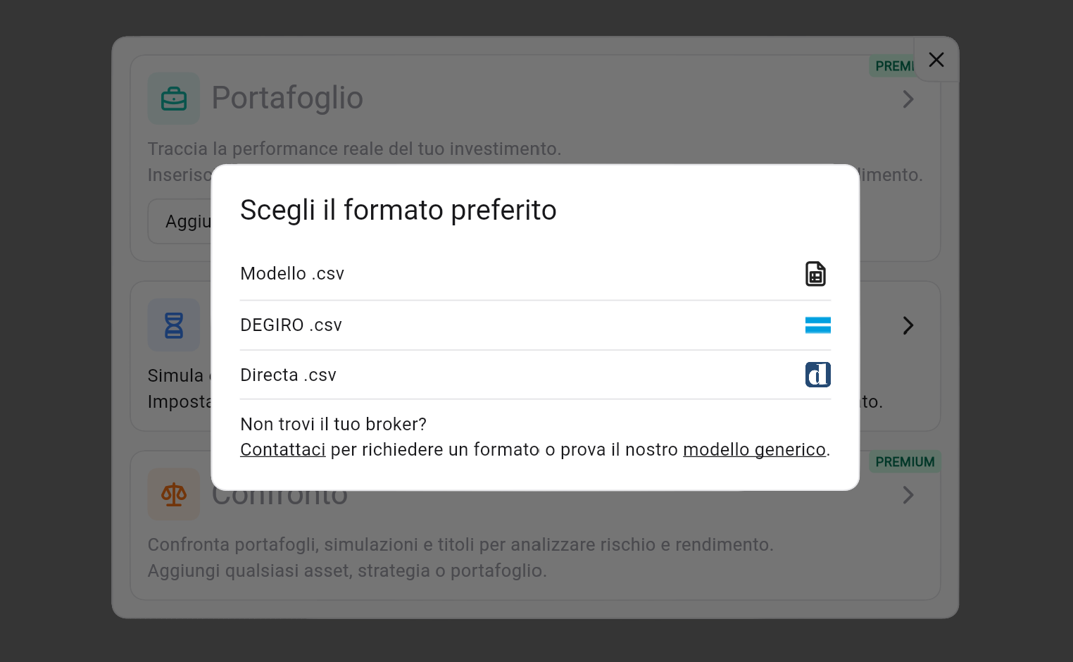 Caricare transazioni e operazioni di conto da file csv